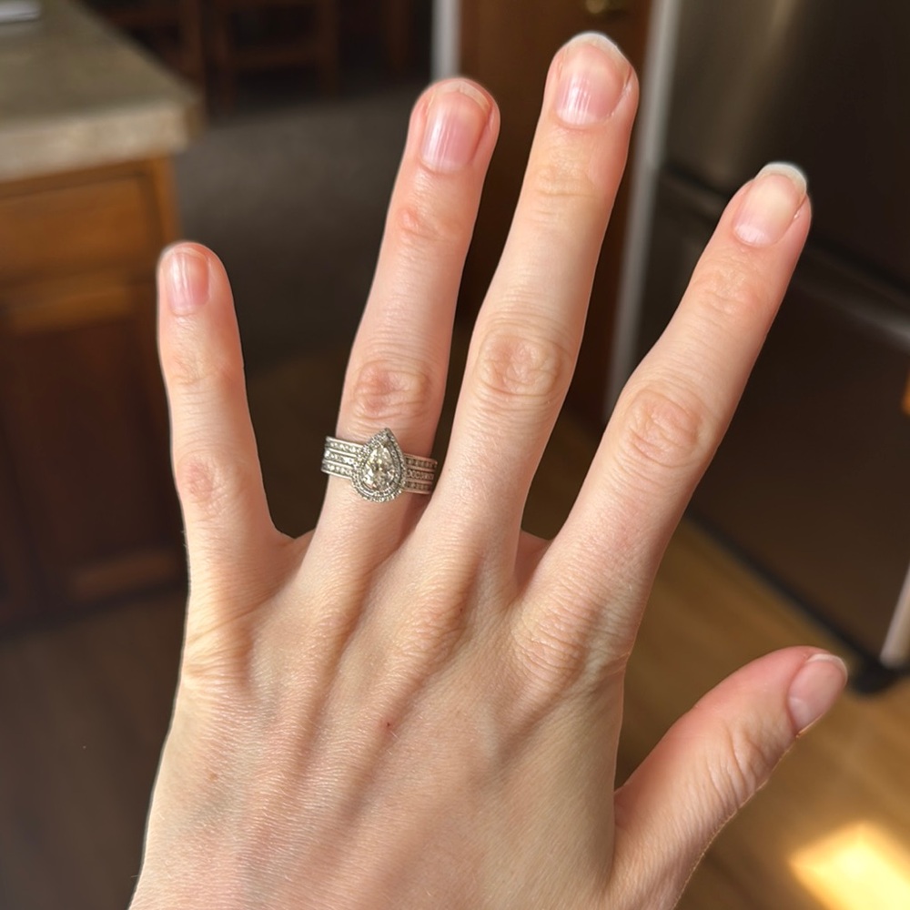 Modern Silver Geometric Ring